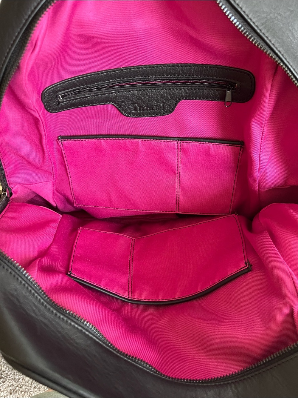 Think! Leather Backpack like new RARE - Picture 5 of 8